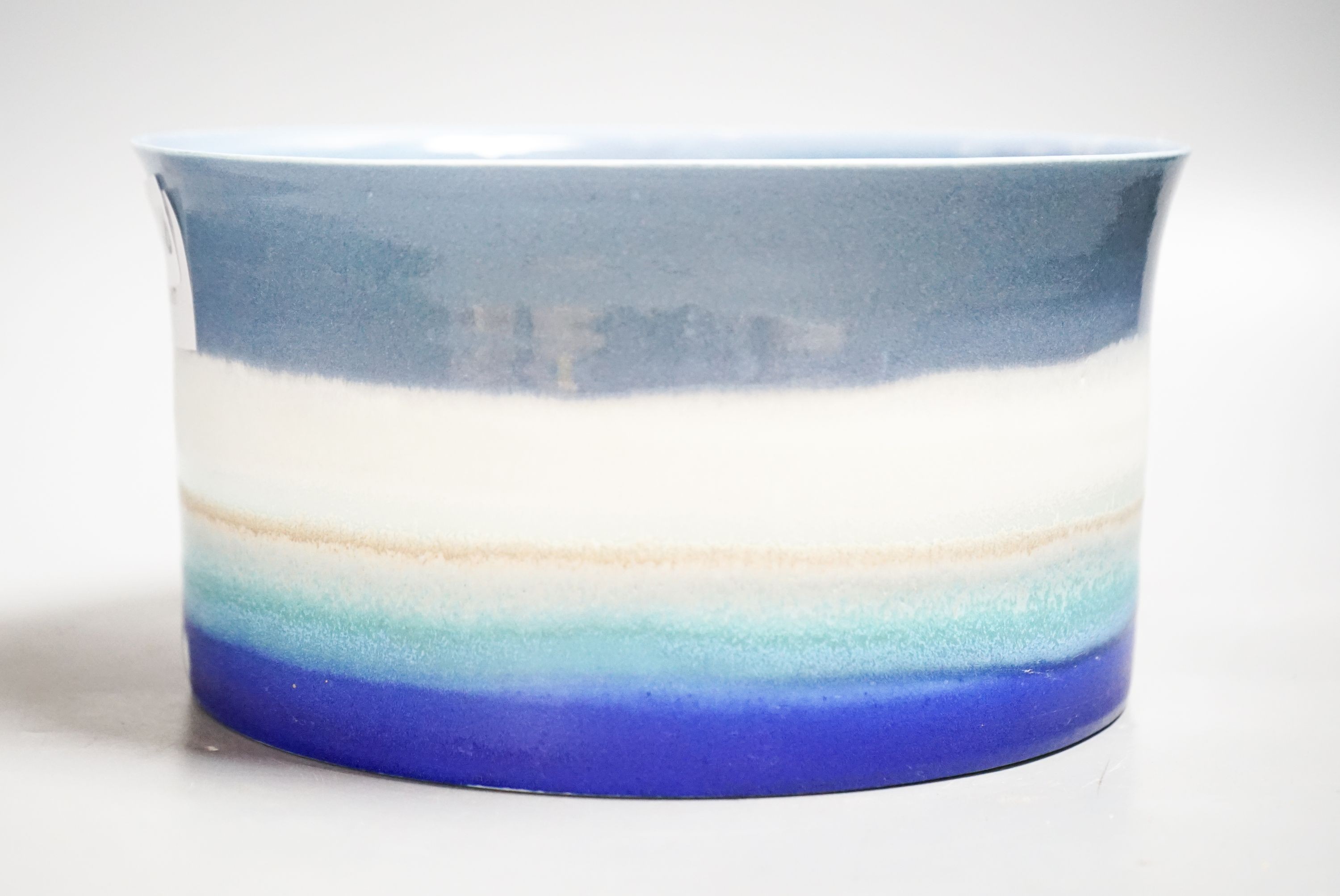 Tanya Gomez (b.1974), a banded porcelain bowl, (small rim chip) 22cm